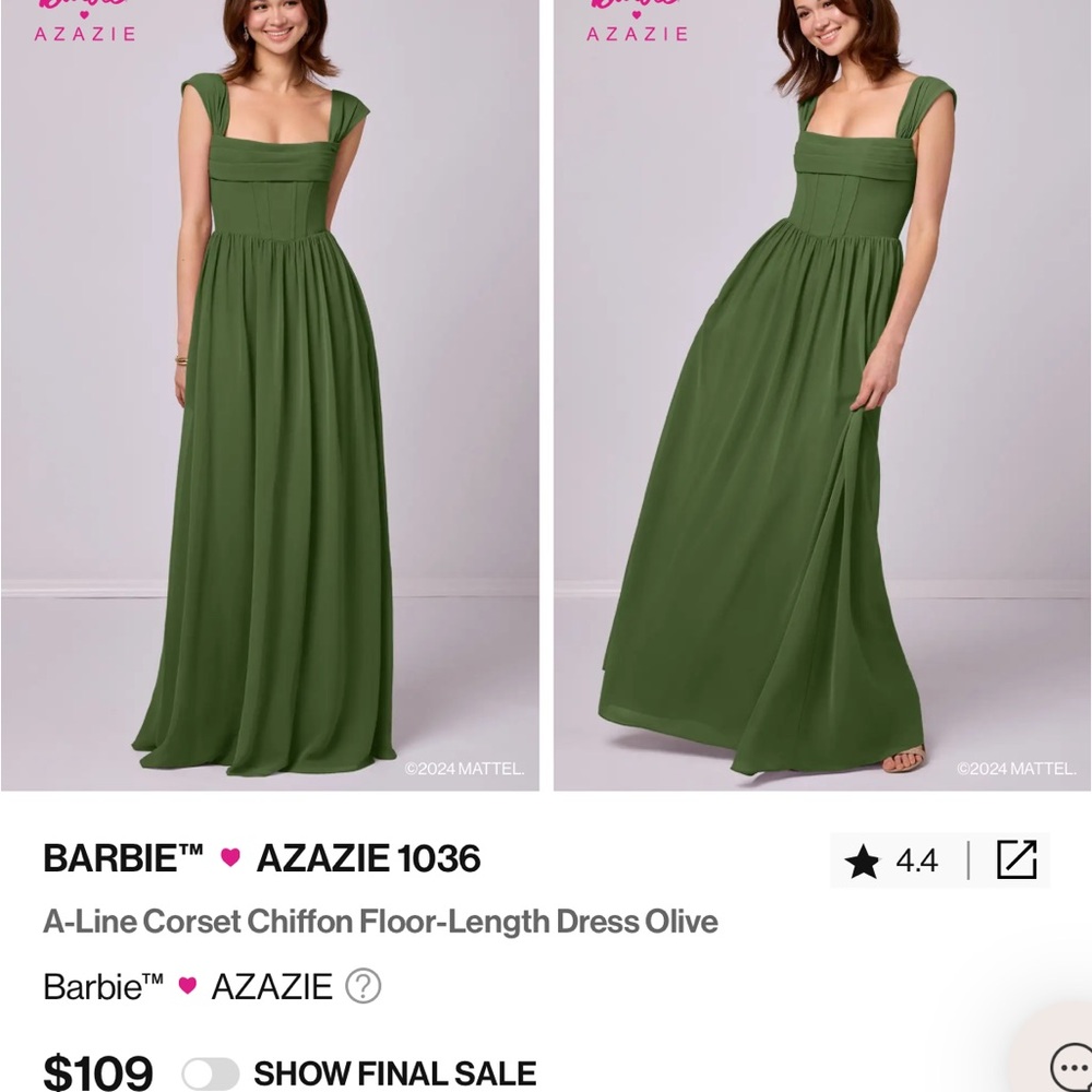 Azazie Green Pleated Maxi Dress for Wedding Guest